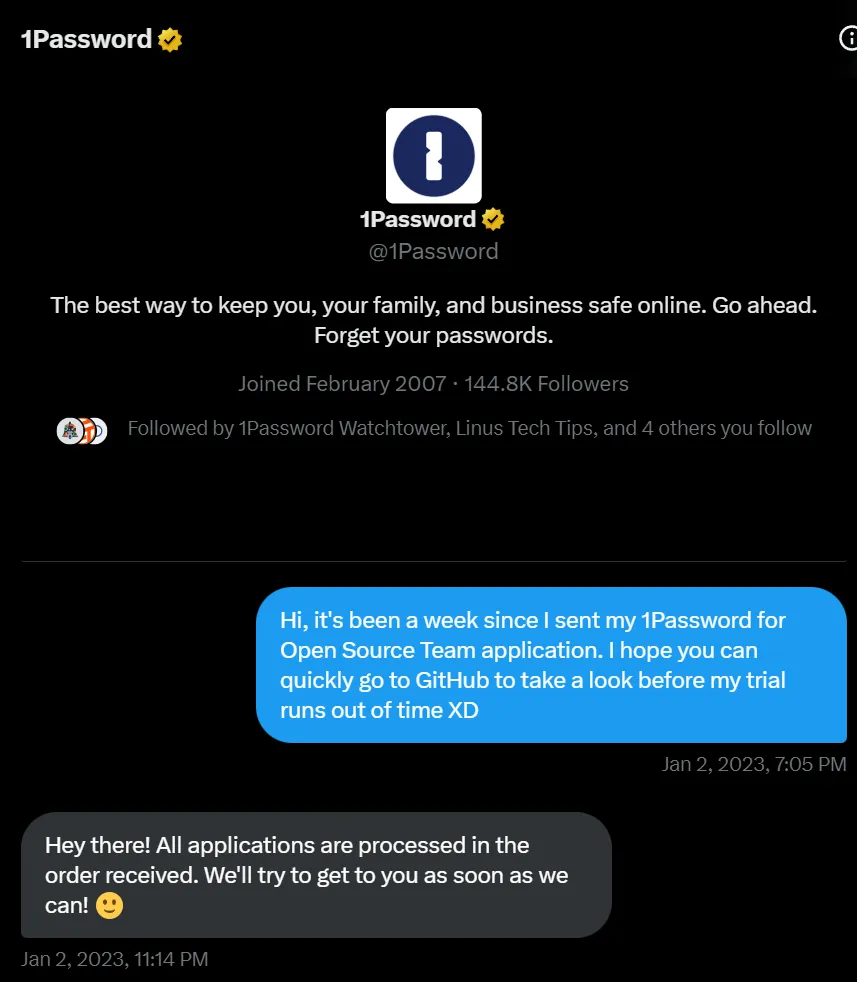 Twitter DM